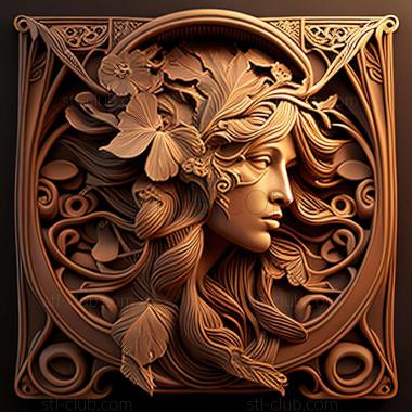 3D model style mucha (STL)